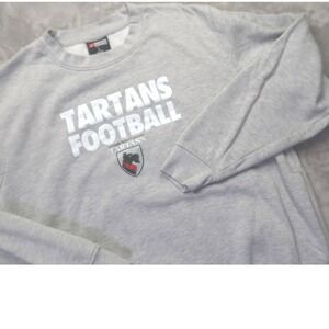 Carnegie Mellon Tartans Football Sweatshirt Men's L Grey Crewneck Side‎ Pockets